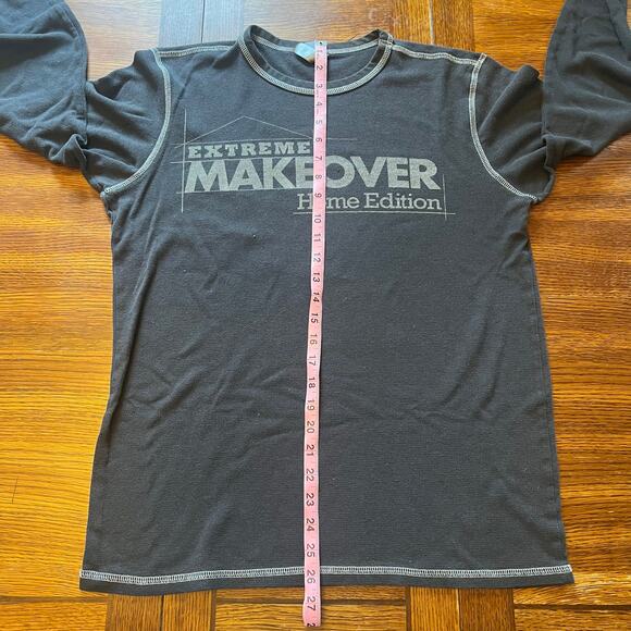 🛠️ Vintage Extreme Makeover Home Edition L/S Thermal Waffle Crew Shirt Large - Picture 5 of 10